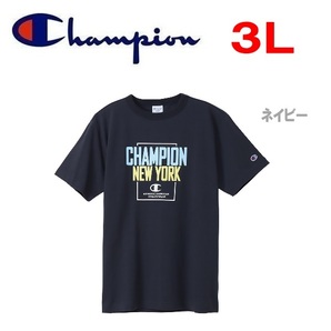 Champion チャンピオン レトログラフィックＴシャツ ネイビー 3L C3-V311L メンズ 大きいサイズの画像1