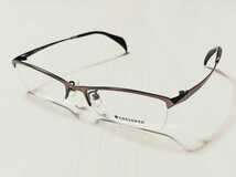 新品　CONVERSE　コンバース　ブランド　メガネ　眼鏡　高級感　オシャレ　上品　ハーフリム　ブラウン　メタリック系_画像1