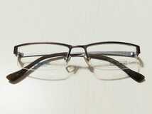 新品　i-D Tokyo メガネ　眼鏡　高級感　オシャレ　上品　ハーフリム　チタン　COL.5　ブラウン系_画像6