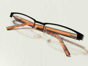 新品　i-D Tokyo メガネ　眼鏡　高級感　オシャレ　上品　ハーフリム　チタン　COL.354　バネ蝶番