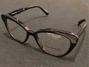 新品 TIFFANY&Co ティファニー イタリア製 ブランド 眼鏡 黒縁 可愛い 綺麗 上品 オシャレ TF2184