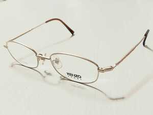 新品　KENZO　ケンゾー　ブランド　メガネ　眼鏡　高級感　上品　軽い　チタン　ゴールド