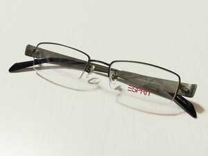 新品　SPRIT エスプリ　メガネ　眼鏡　高級感　オシャレ　上品　ハーフリム　グリーン系　スクエア