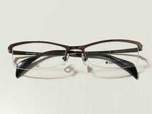 新品　CONVERSE　コンバース　ブランド　メガネ　眼鏡　高級感　オシャレ　上品　ハーフリム　ブラウン　メタリック系_画像6