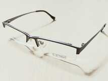 新品　i-D Tokyo メガネ　眼鏡　高級感　オシャレ　上品　ハーフリム　チタン　COL.5　ブラウン系_画像1