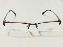 新品　i-D Tokyo メガネ　眼鏡　高級感　オシャレ　上品　ハーフリム　チタン　COL.5　ブラウン系_画像3