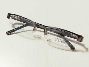新品　i-D Tokyo メガネ　眼鏡　高級感　オシャレ　上品　ハーフリム　チタン　COL.370　バネ蝶番