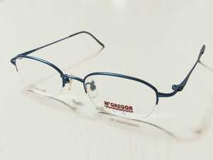 新品 M'GREGOR マックレガー　メガネ　眼鏡　高級感　オシャレ　上品　軽い　チタン　ハーフリム