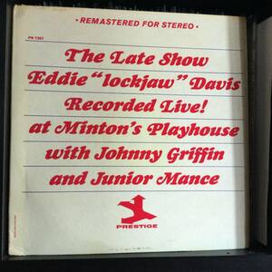 Prestige【 PRLP 7357 : The Late Show 】Eddie “Lockjaw” Davis. With Johnny Griffin and Junior Mance