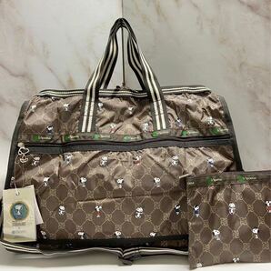 レスポートサック スヌーピー レモノグラム ボストンバッグLeSportsacLeSportsac 2way