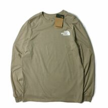 1円～!売切!【正規新品】THE NORTH FACE◆LONG SLEEVE THROWBACK TEE 長袖 Tシャツ ロンT US限定 アウトドア 登山(XXL)ベージュ 180902-18_画像4