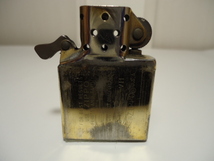 ビンテージ真鍮ZIPPO★1937レプリカ ダイアゴナルライン両面加工★1989年8月製造 使用品 VINTAGE REPLICA SOLID BRASS_画像5