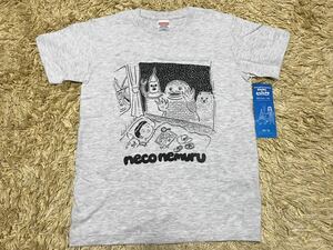 【未着用】 neco眠る ねこねむる neconemuru / 鈴木裕之 イラスト Tシャツ 展示会しおり付
