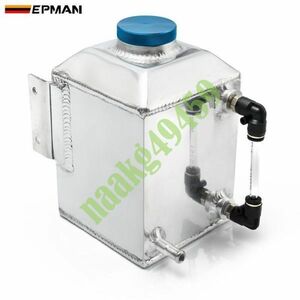 Zs021:Epman アルミ正方形の車のエンジンオイルキャッチタンク缶貯水池ブリーザーキット燃料サージタンク 1L EPYXFST015