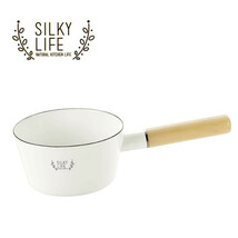 SILKY LIFE(シルキーライフ)　ホーローミルクパン　15cm　ガス火専用　SLH-001_画像1
