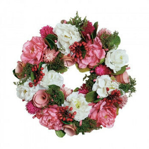 ..(SAIKA) Wreath( lease ) Artifical & Natural Wreath pink Bloom S CXO-923S