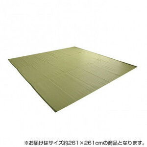 イケヒコ ラグカーペット ファーム グリーン 江戸間4.5畳 約261×261cm 洗える 日本製 国産 アウトドア レジャー 和室 シンプル