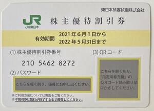 【JR東日本】株主優待 40%割引券 2022年5月31日期限
