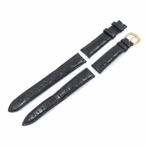 【中古】 フランクミュラー FRANCK MULLER 腕時計用 革ベルト 2本セット レザー クロコダイル K18YG ダイヤモンド ブラック 黒
