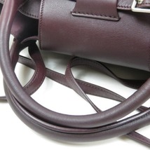 55152★1円スタート★CELINE セリーヌ 外美品 ビッグバッグ　スモールロングストラップ　 ショルダーバッグ レザー ボルドー レディース_画像6