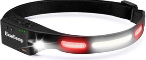 NIMAI ヘッドライト 充電式 led ヘッドライト 高輝度 ワイド照射ヘッドライト IPX6防水 9種点灯モード センサー機能