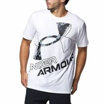 ●送料390円可能商品 アンダーアーマー UNDER ARMOUR 新品 涼しい 速乾 抗菌 ビッグロゴ 半袖 Tシャツ 白[13643281001N-L] 三 弐★QWER★_画像3