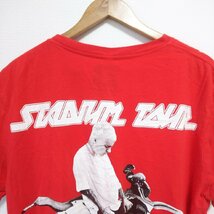 (^w^)b エイチアンドエム ジャスティンビーバー 半袖 Tシャツ トップス レッド H&M BIEBER カジュアル ロゴ フォトT おしゃれ メンズ L_画像4