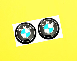 ワンポイント！１４ｍｍ　ミニエンブレム２点　BMW　ドア　スマートキー　キーシリンダー　インテリア　パネル　内装小物