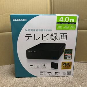 ELECOM エレコム USB3.2（Gen1）/USB3.1 外付けハードディスク HDD 4TB ELD-FTV040UBK