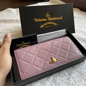Vivienne Westwood 長財布 ピンク レザー 箱付き