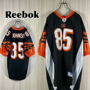 [Популярные предметы] Reebok Nfl Cincinnati Bengals #85 Chad Johnson Sirew 54 Game Game Rub