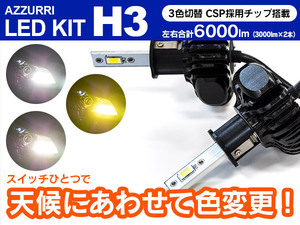 キャラバン/ホーミー(マイナー前) E24 S61.9～H2.7 6000lm H3 3色切替 (3000K 4300K 6000K) LED フォグランプ ライト