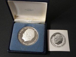 フランクリンミント フォード大統領 日本公式訪問記念 純銀製 銀メダル / 銀貨 シルバー コイン 