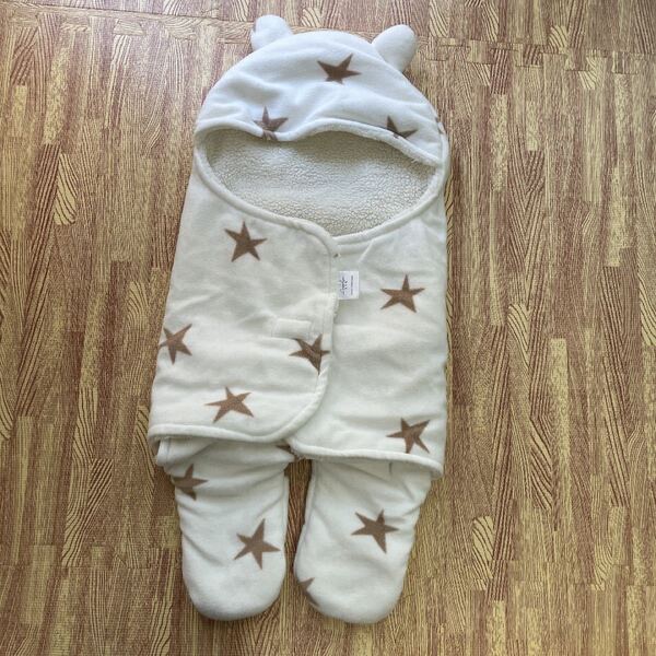 星ホワイト 冬 モコモコ おくるみ☆美品 最終お値下げ