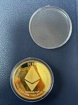 仮想通貨 ethereum イーサリアム 金メッキ 記念メダル ケース付き_画像4