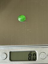 海麗　天然翡翠裸石 アイスジェイダイト カボションルース　高級jewelryジュエリーオーダーメイド用 綺麗な緑色 重さ8.0ct MIRE2006_画像9
