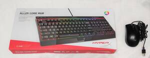 動作確認済み Kingston HyperX Alloy Core RGB ゲーミングキーボード ゲーミングマウス セット キングストン HX-KB5ME2-JP HX-MC004B