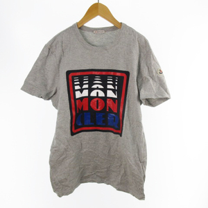 モンクレール MONCLER Tシャツ 半袖 ロゴ プリント F10918C71010 グレー L 20SS 株式会社モンクレールジャパン メンズ