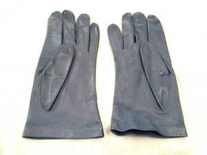 [ new goods unused ]CAPRI GUANTI real leather gloves navy 23cm leather glow blaser gloves Italy made leather gloves glove 