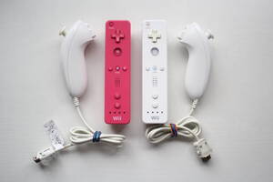 Wiiリモコンまとめて4個セット リモコン/ヌンチャクセット 任天堂純正/動作品AA