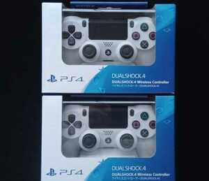 ☆SONY PlayStation4 DUALSHOCK 4 PS4 デュアルショック4 純正 ワイヤレスコントローラー グラシア・ホワイト 2個セット 新品未開封！☆