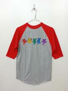 Dead Bear デッドベアー/ベースボール 5分袖 Tシャツ/Col. グレー×レッド/Youth Lサイズ