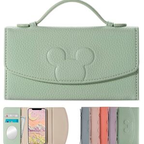 在庫限りSALE【スマホケース】ミラー付き・財布型・ミッキー