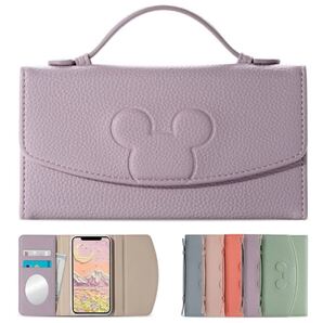 SALE/在庫限り【スマホケース】ミラー付き・財布型・ミッキー
