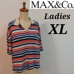 【MAX&Co. 】レディース半袖ニット/ラメ加工/大きいサイズ/高級