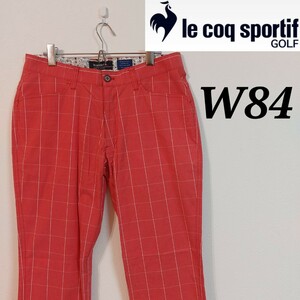 【le coq sportif GOLF】美品春夏レギュラーフィットゴルフパンツ ルコックゴルフ ゴルフウェア　チェック柄　メンズ