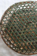 和食　青竹　籠　篭盛り　蓋つき　円型_画像2