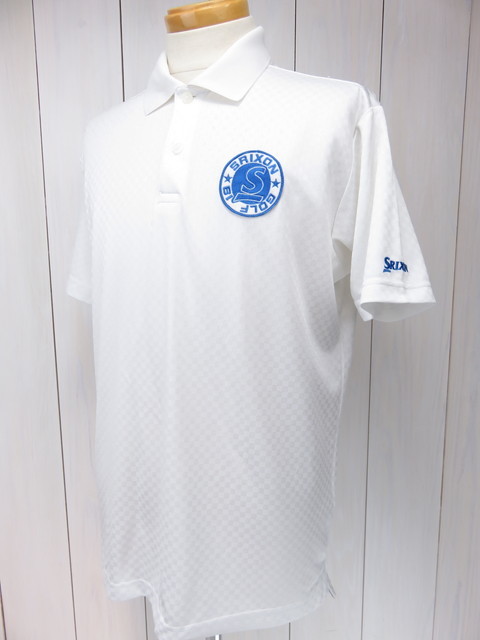 [ бесплатная доставка ] Srixon SRIXON рубашка-поло с коротким рукавом нашивка имеется белый белый Golf L