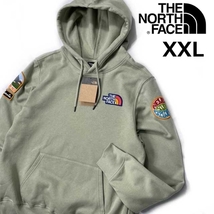 1円～!売切!【正規新品】THE NORTH FACE PATCH PULLOVER HOODIE パーカー スウェット US限定 パッチ付 アウトドア 登山(XXL)緑 181130-30_画像2