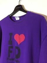 USA企画 FRUIT OF THE LOOM HEAVY COTTON タグ I Love Field Day Claybon Elementary 2015-2016 プリント 半袖Tシャツ XL パープル 紫_画像5